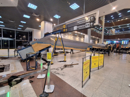 Substituição das Escadas Rolantes Terminal de Embarque